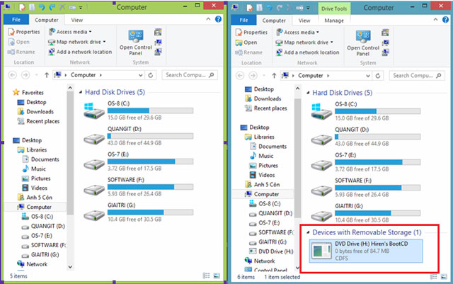 Sự lột xác của Windows Explorer trong Windows 8