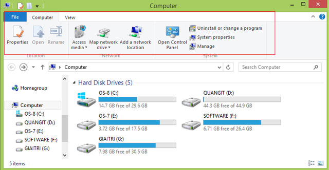 Sự lột xác của Windows Explorer trong Windows 8