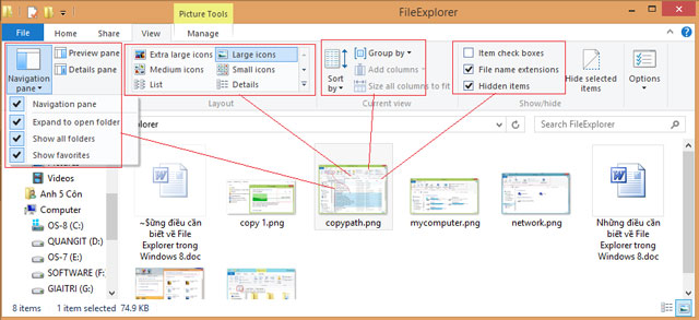 Sự lột xác của Windows Explorer trong Windows 8