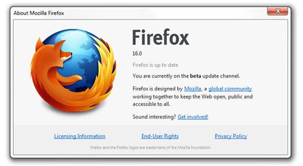 Firefox 16 được phát hành trở lại sau khi cập nhật bản vá lỗ hổng