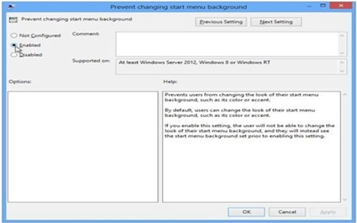 Ngăn chặn hình nền Start Screen bị thay đổi trong Windows 8