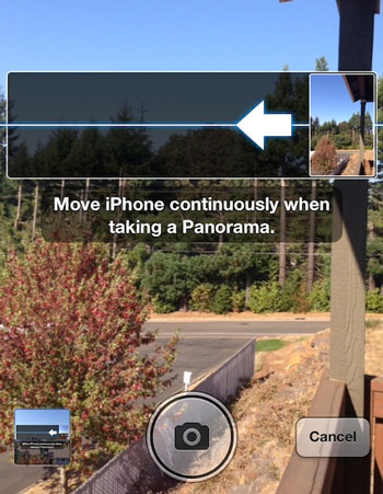 Cách đổi hướng chụp ảnh toàn cảnh trong iOS 6