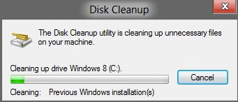 Hủy bỏ thư mục Windows.old trong Windows 8