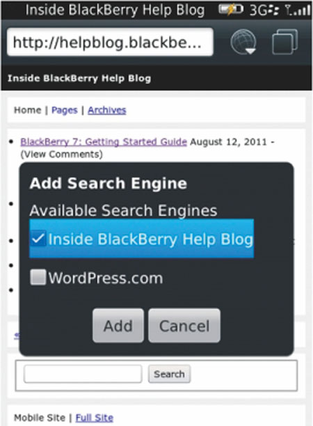 Mẹo dành cho BlackBerry 7