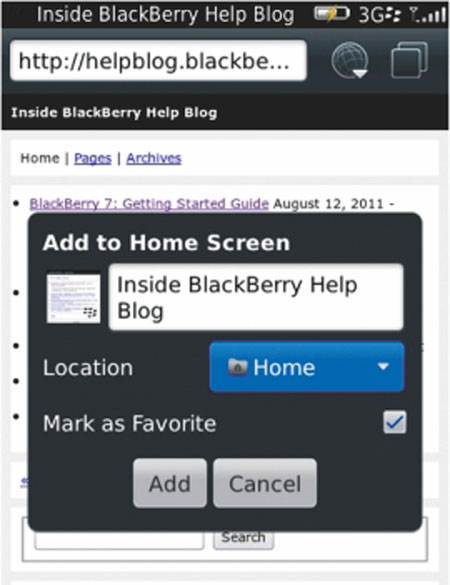 Mẹo dành cho BlackBerry 7