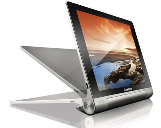 Thiết kế bản lề lật phía sau lạ mắt của B6000-F và B8000-F. Máy tính bảng Android có chân đế linh hoạt của Lenovo