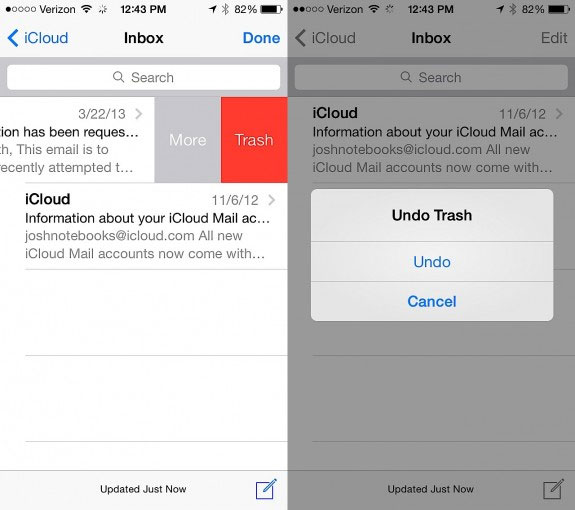 Khôi phục email xóa nhầm bằng cách lắc thiết bị 5 tính năng ẩn cực hấp dẫn trong iOS 7