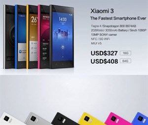 Xiaomi MI3 sẽ lên kệ vào ngày 15/10 tới