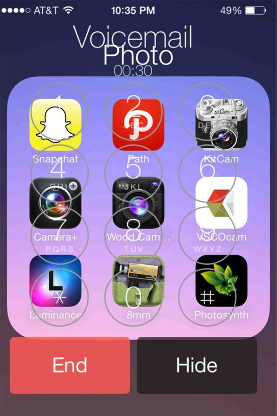 Thư mục ứng dụng trong iOS 7 bỗng dưng hiện ra ở bàn phím số. Điểm danh loạt lỗi nhỏ nhưng khó chịu của iOS 7