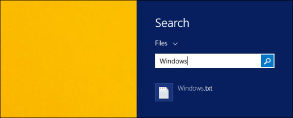 Gõ cụm từ "Windows" vào ô tìm kiếm. Những mẹo tìm kiếm tốc độ cao trong Windows