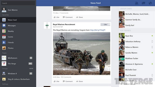 Đã có ứng dụng Facebook chính thức cho Windows 8.1