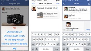 Facebook cho iOS cho phép chỉnh sửa bài post và comment