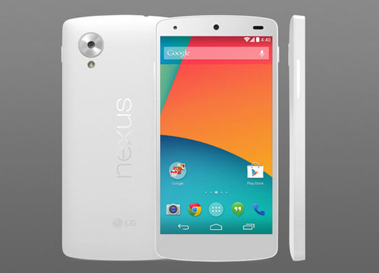 Nexus 5 có thể được giới thiệu với cả phiên bản màu trắng và nhiều màu khác. Google Nexus 5 xuất hiện với nhiều màu sắc