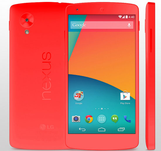 Google Nexus 5 màu đỏ Google Nexus 5 xuất hiện với nhiều màu sắc