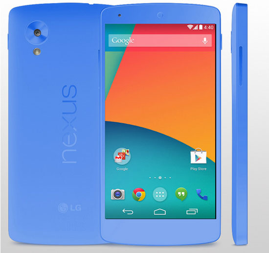 Google Nexus 5 màu xanh da trời Google Nexus 5 xuất hiện với nhiều màu sắc