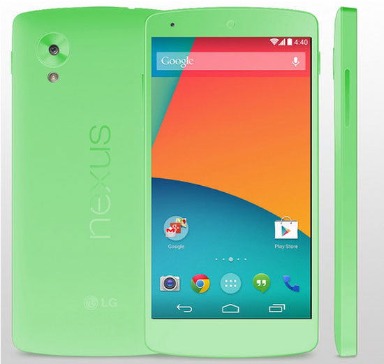Google Nexus 5 màu xanh lá cây Google Nexus 5 xuất hiện với nhiều màu sắc