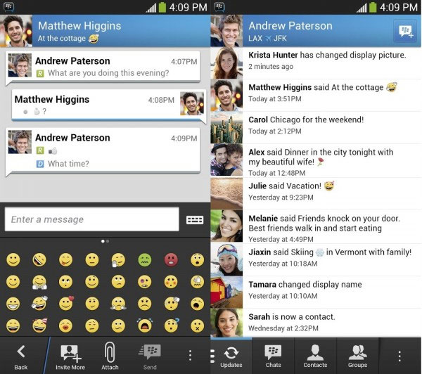 BlackBerry Messenger Cho Android Và IOS Chính Thức Trình Làng