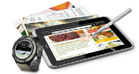 HTC tìm kiếm cơ hội mới từ đồng hồ thông minh và máy tính bảng. HTC "bóng gió" khả năng làm đồng hồ thông minh