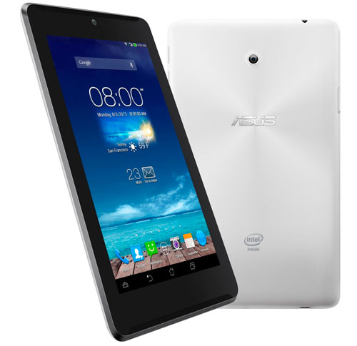 FonePad 7 trang bị camera trước 1,2 megapixel cho đàm thoại video.  Asus FonePad 7 giá 6,5 triệu đồng ở Việt Nam