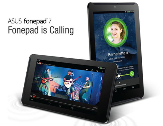 Asus FonePad 7 có thể gọi điện Asus FonePad 7 giá 6,5 triệu đồng ở Việt Nam
