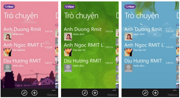 Viber cho Windows Phone 8 cập nhật giao diện mới