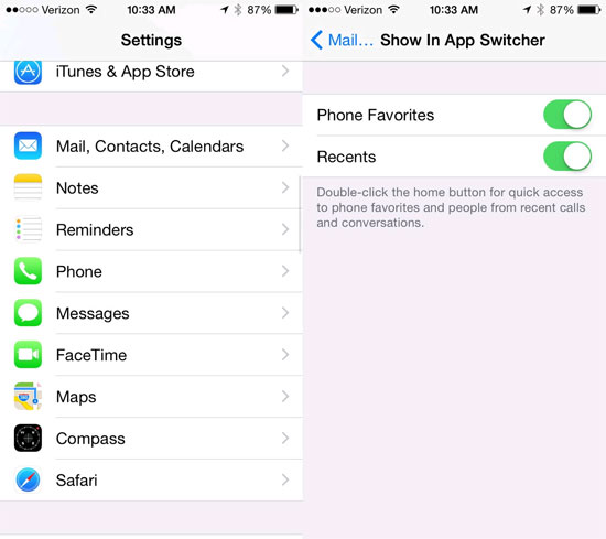 Xóa danh bạ liên lạc gần nhất từ App Switcher 7 tính năng khó chịu của iOS 8 và cách sửa chữa