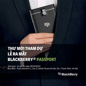 BlackBerry Passport sẽ ra mắt tại Hà Nội vào ngày mai 08/10/2014