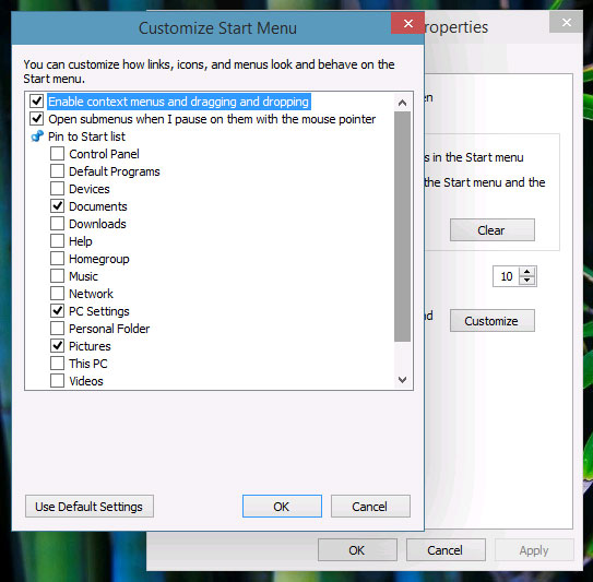 Tùy chỉnh list thư mục trong Start Menu Một số thủ thuật hay cho Windows 10 Technical Preview (Phần 2)