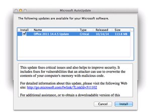 Microsoft cập nhật Office 2011 for Mac lên 14.4.5