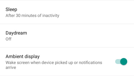 Chế độ bật sáng màn hình xuất hiện trên Android Lollipop