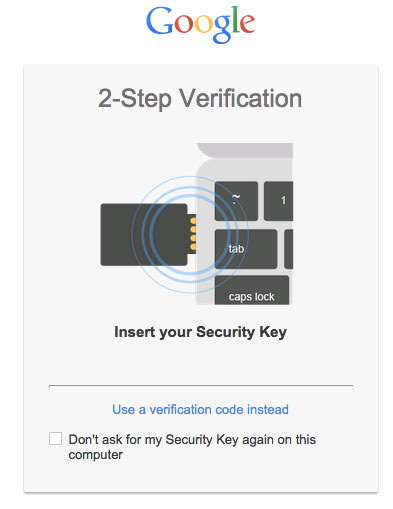 Đăng nhập dịch vụ Google an toàn hơn Security Key