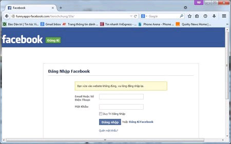Trang web giả mạo với giao diện đăng nhập giống hệt Facebook Cảnh báo mã độc cướp tài khoản Facebook phát tán rộng rãi tại Việt Nam