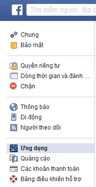 Tùy chọn ứng dụng trên facebook Cảnh báo mã độc cướp tài khoản Facebook phát tán rộng rãi tại Việt Nam