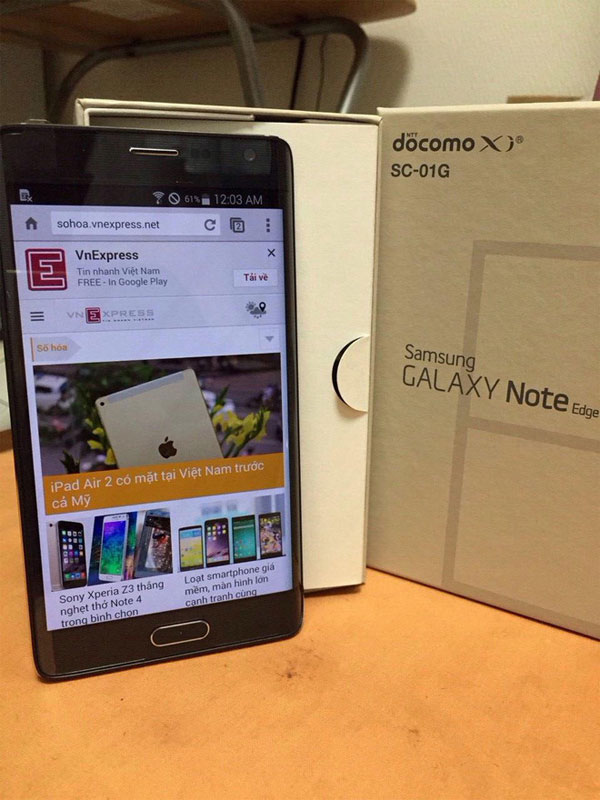 Smartphone màn hình cong ở viền, Galaxy Note Edge, về Việt Nam Smartphone màn hình cong ở viền, Galaxy Note Edge, về Việt Nam