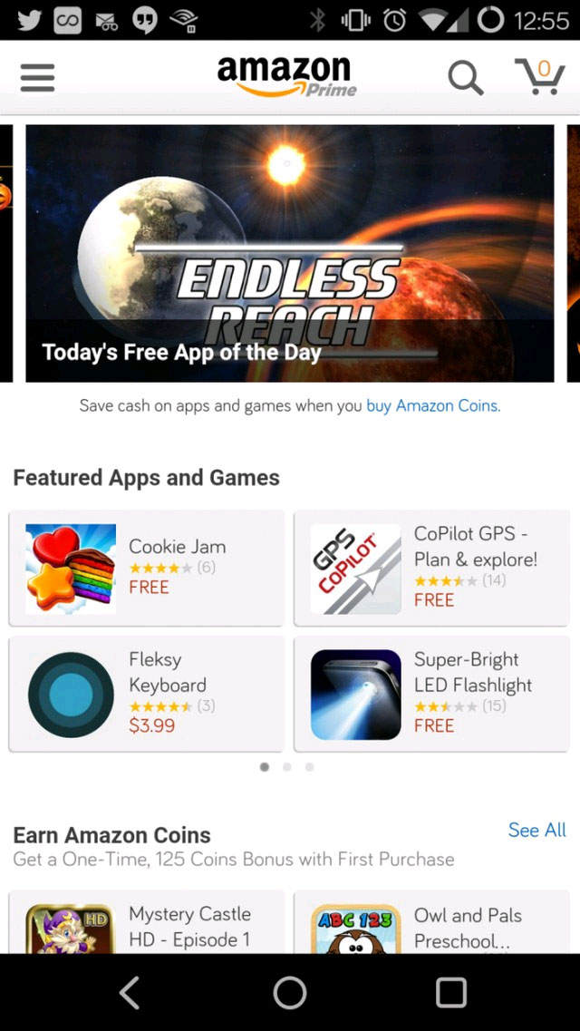 Ứng dụng Amazon trên Android tích hợp App Store ẩn