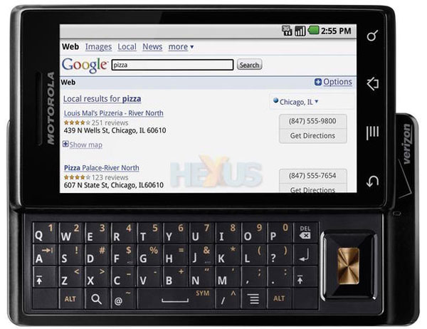 Motorola Devour (Android 1.6 Donut) 12 thiết bị đình đám gắn với các phiên bản Android