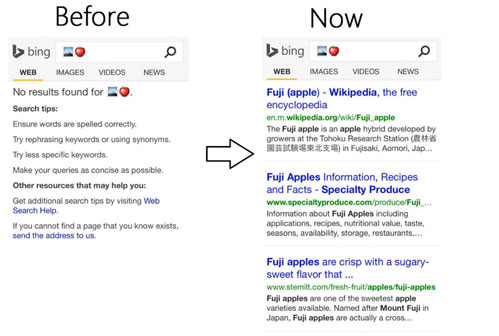 Tìm kiếm trên Bing Bing cho phép tìm kiếm bằng các biểu tượng cảm xúc
