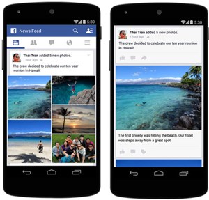 Facebook cho phép kể chuyện bằng hình ảnh trên smartphone