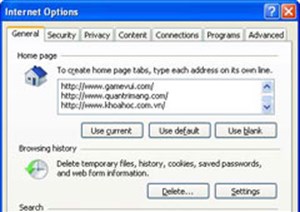 Một số thủ thuật trong Internet Explorer 7