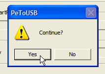 Chọn Yes để tiếp tục