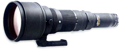 "Siêu tele" Nikkor 800 mm f/5.6s ED-IF với độ dài 5046 mm, đường kính 163 mm và khối lượng 5,4 kg. Ảnh: Mir.