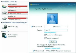 Kéo "ổ cứng" 25GB của SkyDrive về Windows Explorer