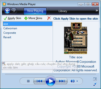 Bộ sưu tập giao diện đẹp mắt của Windows Media Player
