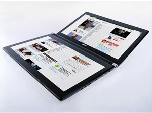 Cận cảnh laptop hai màn hình Acer Iconia