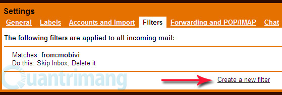 Thêm một whitelist cho Gmail