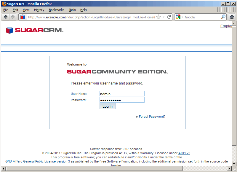 Chạy SugarCRM Community Edition trên Nginx (LEMP) trong Debian Squeeze/Ubuntu 11.04