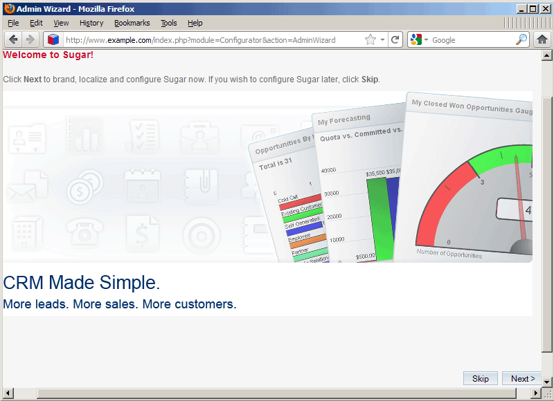 Chạy SugarCRM Community Edition trên Nginx (LEMP) trong Debian Squeeze/Ubuntu 11.04