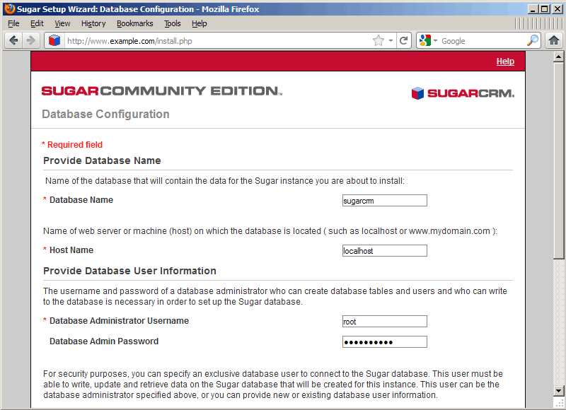 Chạy SugarCRM Community Edition trên Nginx (LEMP) trong Debian Squeeze/Ubuntu 11.04