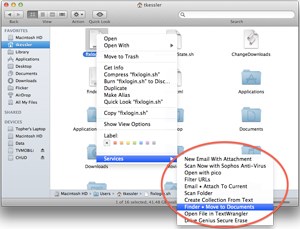 Thêm lựa chọn quản lý file Send To của Windows vào OS X