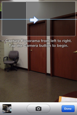 Kích hoạt chế độ camera Panorama trong iOS 5